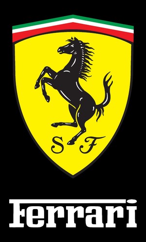 Fahne ferrari hochkant schwarz - fahne,